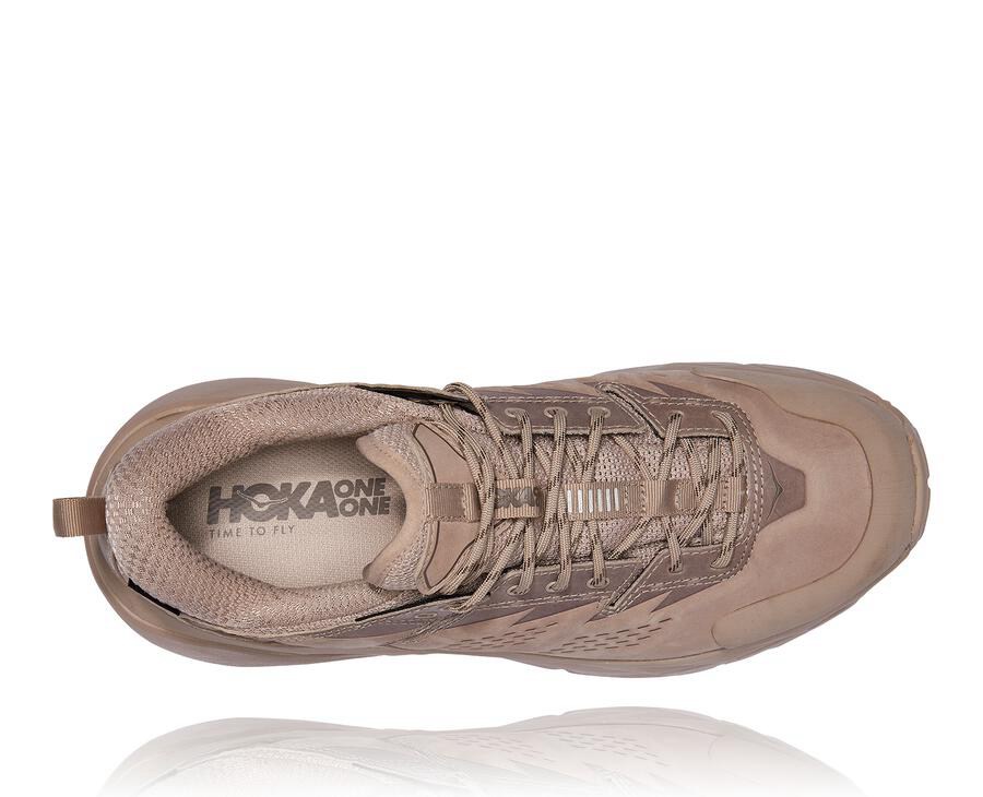 Hoka One One Spor Ayakkabı Kadın Bej Rengi - Kaha Kısa Gore-Tex - BI0849132